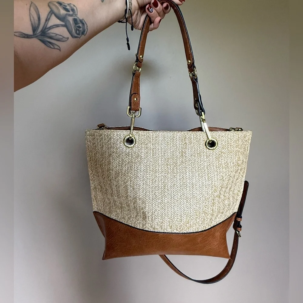 NWOT Calvin Klein Sonoma Straw Tote Bag - Picture 1 of 7